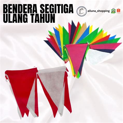 jual bendera segitiga warna warni bunting flag bendera pesta