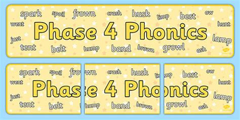 Phase 4 Phonics Display Banner (teacher made) - Twinkl