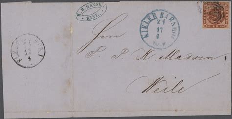 Stamp Auction Schleswig Holstein Marken Und Briefe Th Auction