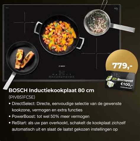 Bosch Inductiekookplaat Cm Piv Fc E Aanbieding Bij Ep Beerepoot