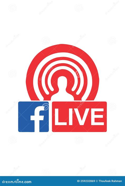 Facebook live icon editorial stock image. Illustration of icon - 259232869