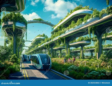 Sustainable Transportation In And Eco Future Ai Generated Digital Art