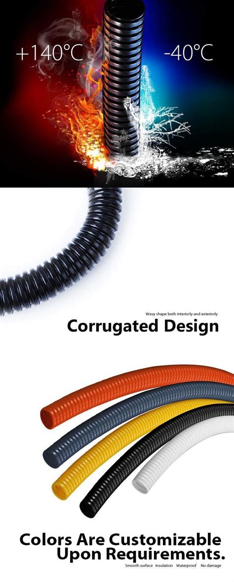 Nylon Corrugated Flexible Conduit With Rohs Ce Fv Flame Retardant