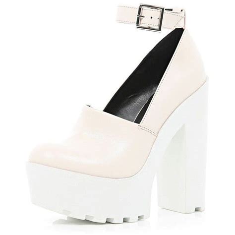 River Island Light Pink Chunky Cleated Sole Platforms Light Pink