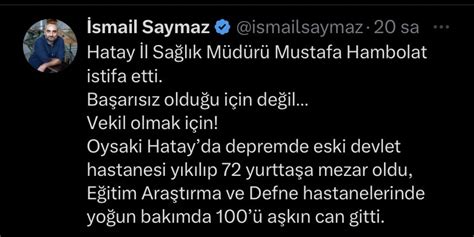 Muhbir On Twitter Smail Saymaz N Konuyla Ilgili Payla M