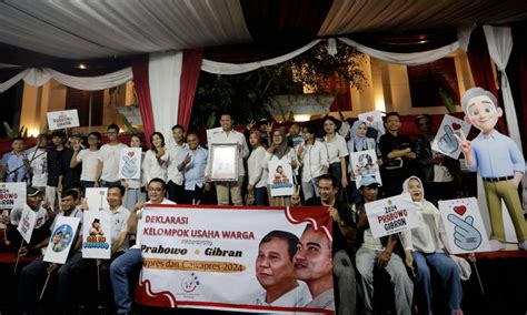 Dukung Prabowo Gibran Relawan Kelompok Usaha Warga Berharap Umkm Naik