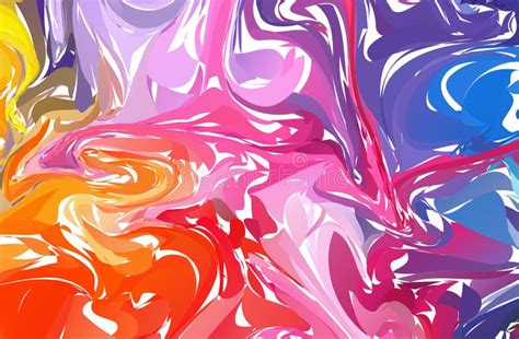 Fluid Colorful Shapes Background Rainbow Trendy Gradients Fluid Shapes Composition Stock