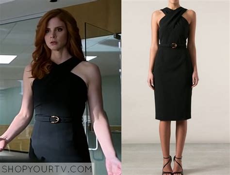 Suits Season 4 Episode 6 Donna’s Black Halter Dress Shop Your Tv