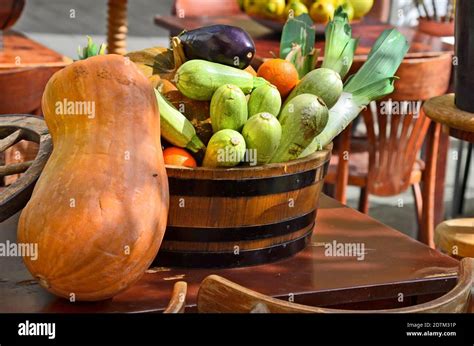 Spain Canary Island Fuerteventura Display With Different Vegetable