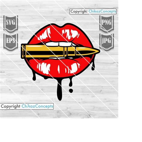 Sexy Red Lips Bullet Svg File Dripping Red Lips Svg Re Inspire