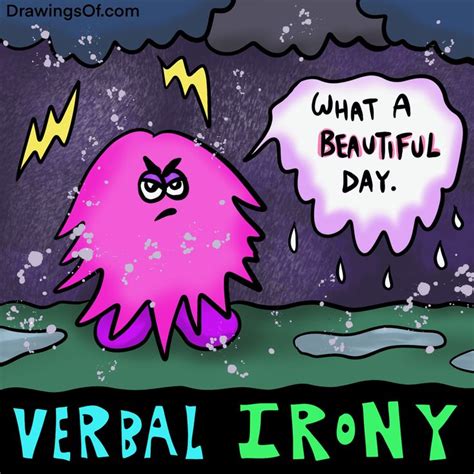 Types Of Irony Definitions And Examples Illustrated Drawings Of