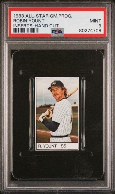 All Star Game Program Inserts Robin Yount Graded Psa Mint Pop