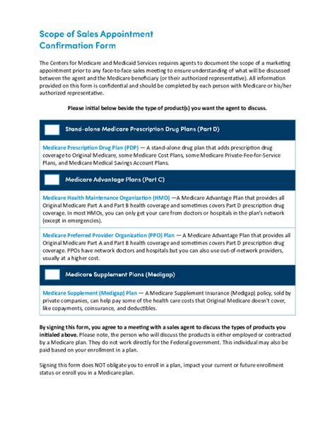 Fillable Online Highmark Ma Scope Of Appointment Form Scope Of Sales