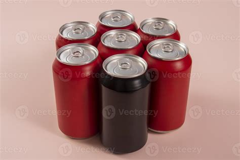 Cold red soda cans for conceptual use 15328280 Stock Photo at Vecteezy