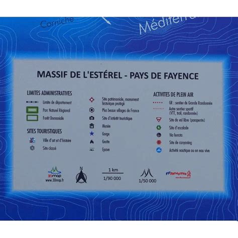 Carte en Relief Massif de l Esterel Pays de Fayence 3DMap Idées Cadeaux