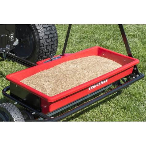 Craftsman 100 Lb Capacity Spike Aerator Drop Tow Behind Spreader In The