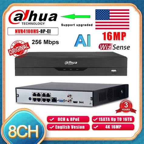 Dahua Ch Poe K Nvr Ai Wizsense Mp Network Video Recorder Nvr Hs