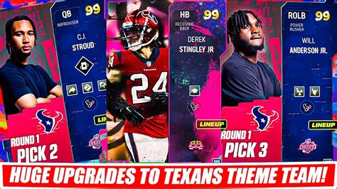 Huge Backyard Ballers And Nfl Draft Upgrades For Texans Theme Team Madden 23 Texans Theme Team