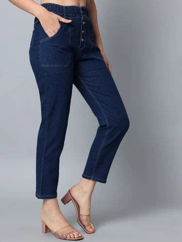 Regular M Moddy Z582 Women Slim Fit 4 Button Stretchable Ankle Length Jeans High Rise At Rs