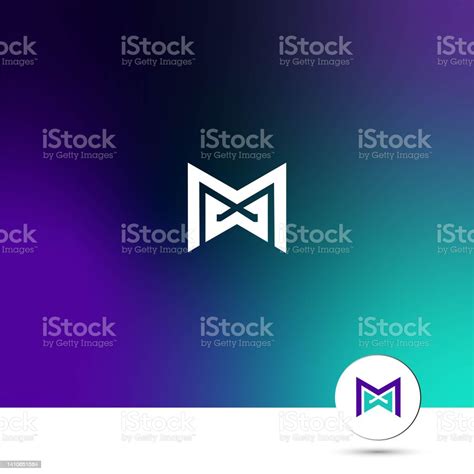 Letter Mw Wm Logo Design Concept Stock Illustration Download Image Now Abstract Blue