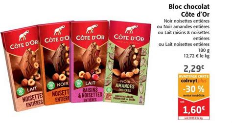 Promo Bloc Chocolat Côte D or chez Colruyt iCatalogue fr