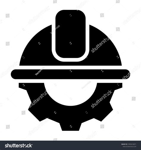 Hard Hat Gear Concept Engineering Icon Stock Vector (Royalty Free