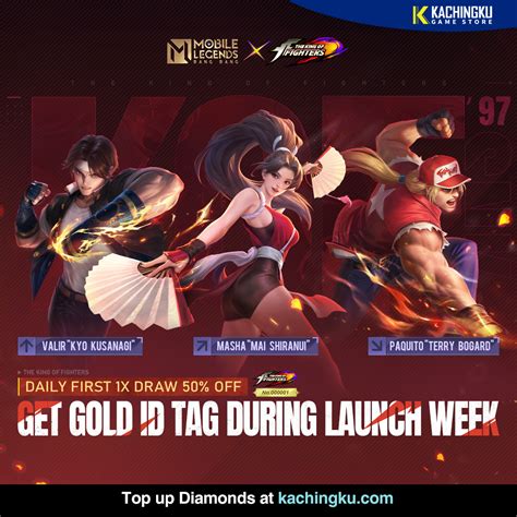 collab skins mlbb   king  fighters  kachingkucom