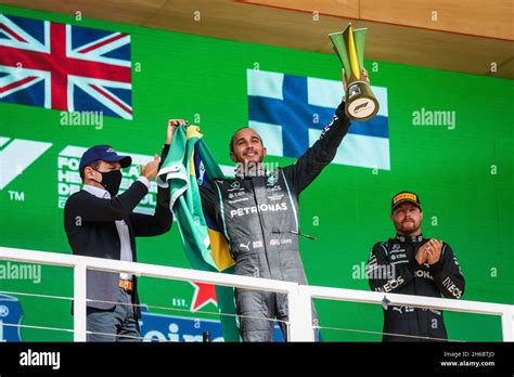 Lewis Hamilton Interlagos Podium Hi Res Stock Photography And