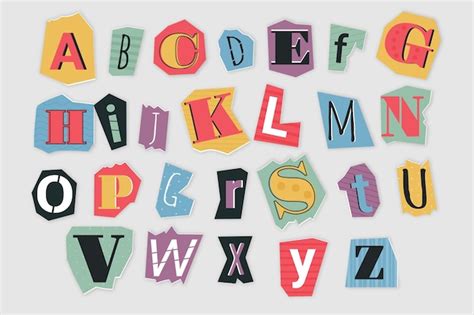 Free Vector Paper Style Ransom Note Letter Collection