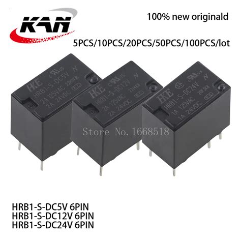 Free Shipping HKE Relay HRB1 S DC5V HRB1 S DC12V HRB1 S DC24V 5V 12V