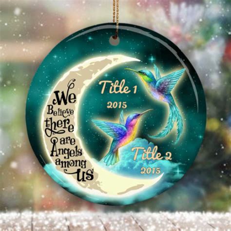 Personalized Hummingbirds Memorial I Believe There Are Angels Among Us