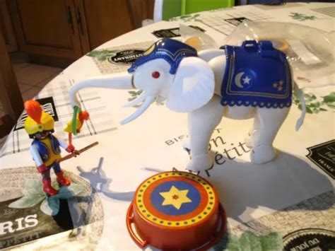 Playmobil Vintage Circus Cirque Romani Elephant Blanc Et Son