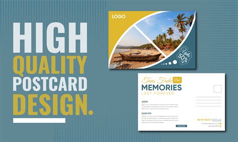 travel postcard design template behance