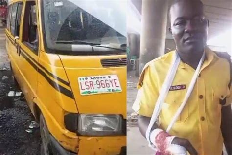 Drama As Danfo Driver Strips Self Naked Stabs LASTMA Officer