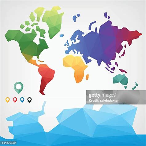 Low Poly World Map Photos and Premium High Res Pictures - Getty Images