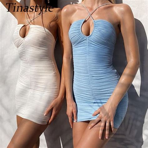 Tinastyle Vestido Corto De Verano De Dos Capas Para Mujer Minivestido