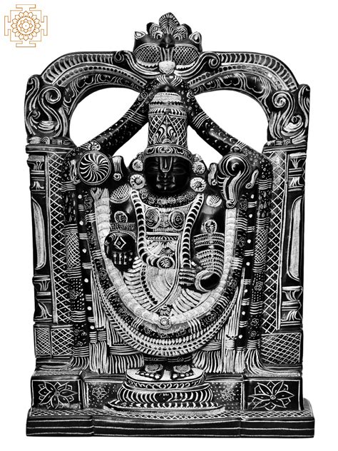 Lord Tirupati Balaji Venkateswara With Arch Stone Statue