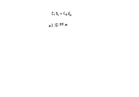 Solved Determine The Volume In Milliliters Required To Prepare Each