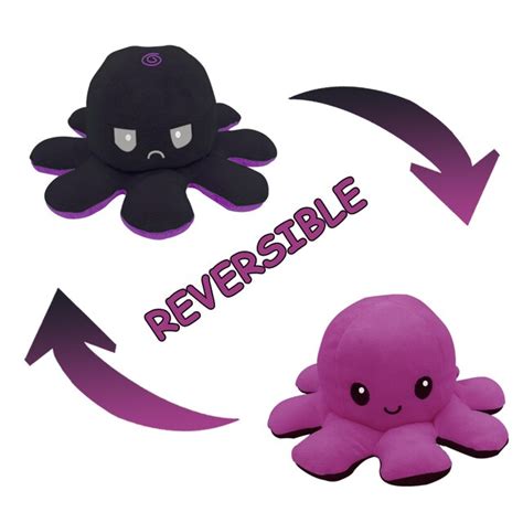 Reversible Flip Octopus Plush Stuffed Toy Soft Animal Home Accessories