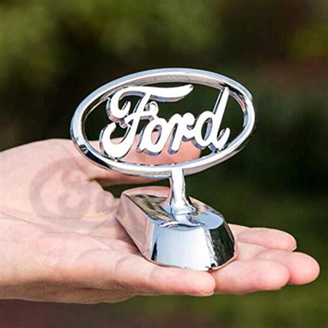 NEW Ford Logo Chrome Metal Car Front Hood Ornament Sticker Badge Decal ...