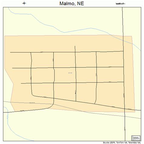 Malmo Nebraska Street Map 3130380