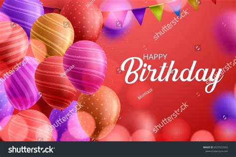 Abstract Happy Birthday Background Card Template Stock Vector Royalty Free 2025522602