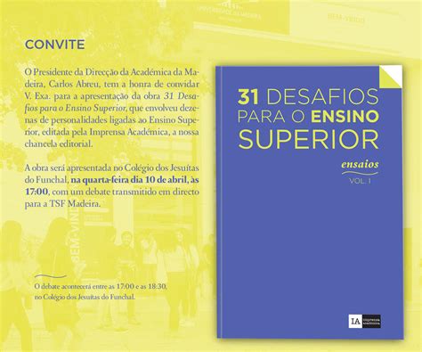 “31 Desafios Para O Ensino Superior” Apresentado Hoje Funchal