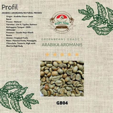 Jual Greenbeans Kopi Arabika SUNDA AROMANIS Natural Proses Shopee