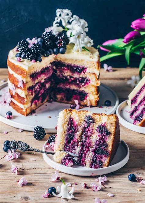 Zitronen Blaubeer Torte Vegan Bianca Zapatka Rezepte