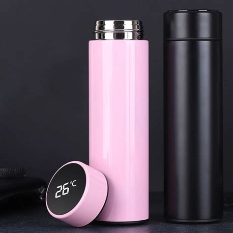 Double Wall Insulated Vacuum Flask Smart Stainless Steel Water Thermal