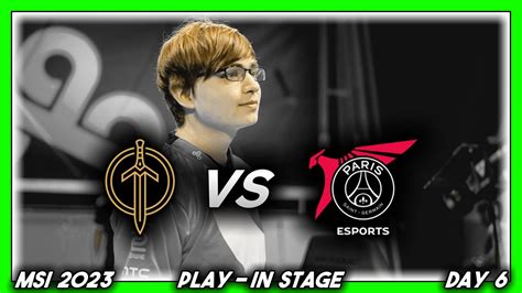 The Final Spot Msi Costreams Play In Stage Day Gg Vs Psg