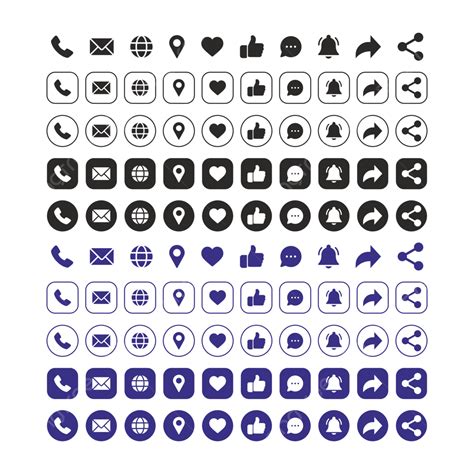 Set Social Media Vector Design Images Most Populer Social Media Icons