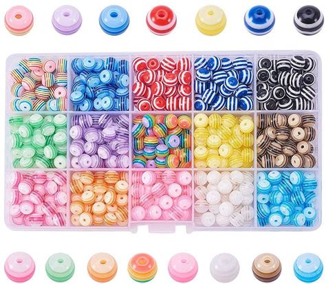 Shop PandaHall Elite 450 Pcs 8mm Acrylic Resin Beads With 1 8 2mm Hole