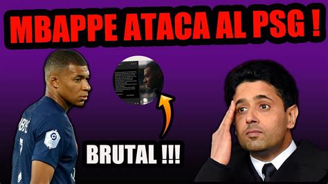 Mbappe Explota Con Un Comunicado El Psg No Es Kylian Mbappe El